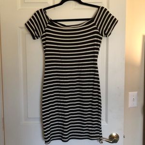 Short black and white dress